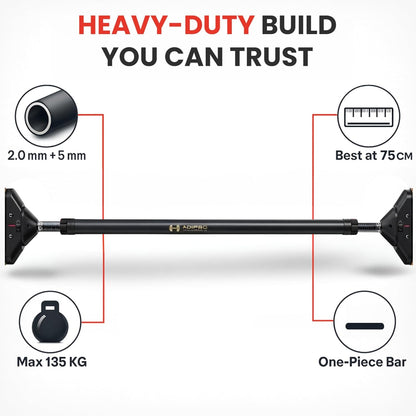 Adipro® Premium Adjustable Home Gym Pull up Bar for Adults